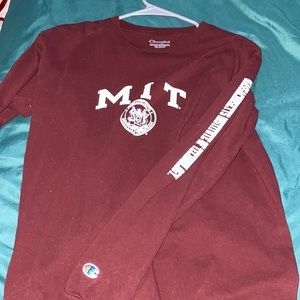 maroon MIT crewneck